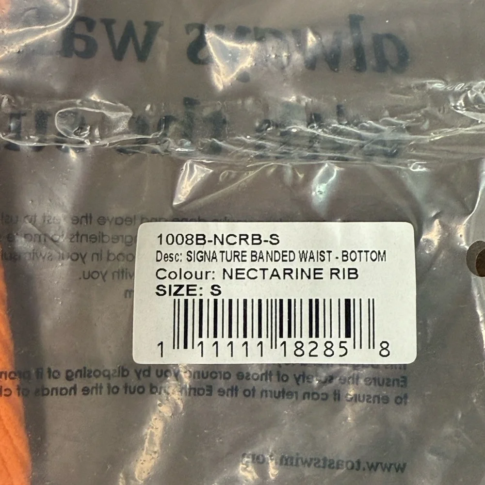 FP‎ x Toast Swim Signature Banded Waist Bikini Bottom in Nectarine Rib S NWT - Picture 8 of 8